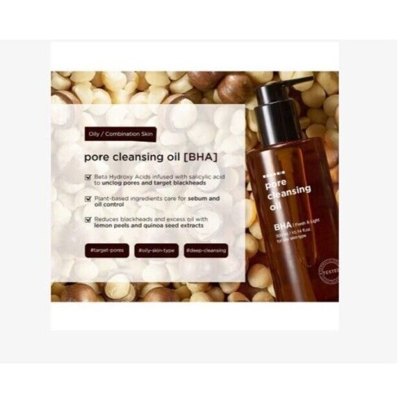 Hanskin Pore Cleansing Oil~BHA~Fresh & Light~Oily Skin~300mL/10.14oz~NEW~SEAL - Picture 6 of 7